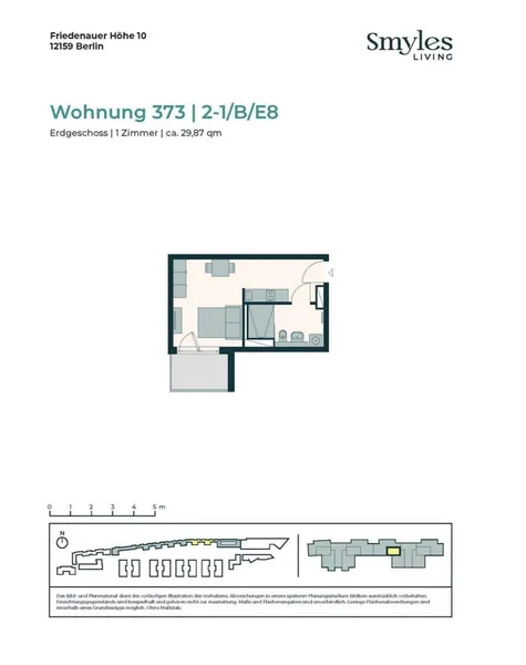 Moderne  1-Zimmer-Wohnung in Berlin-Friedenau — photo 1